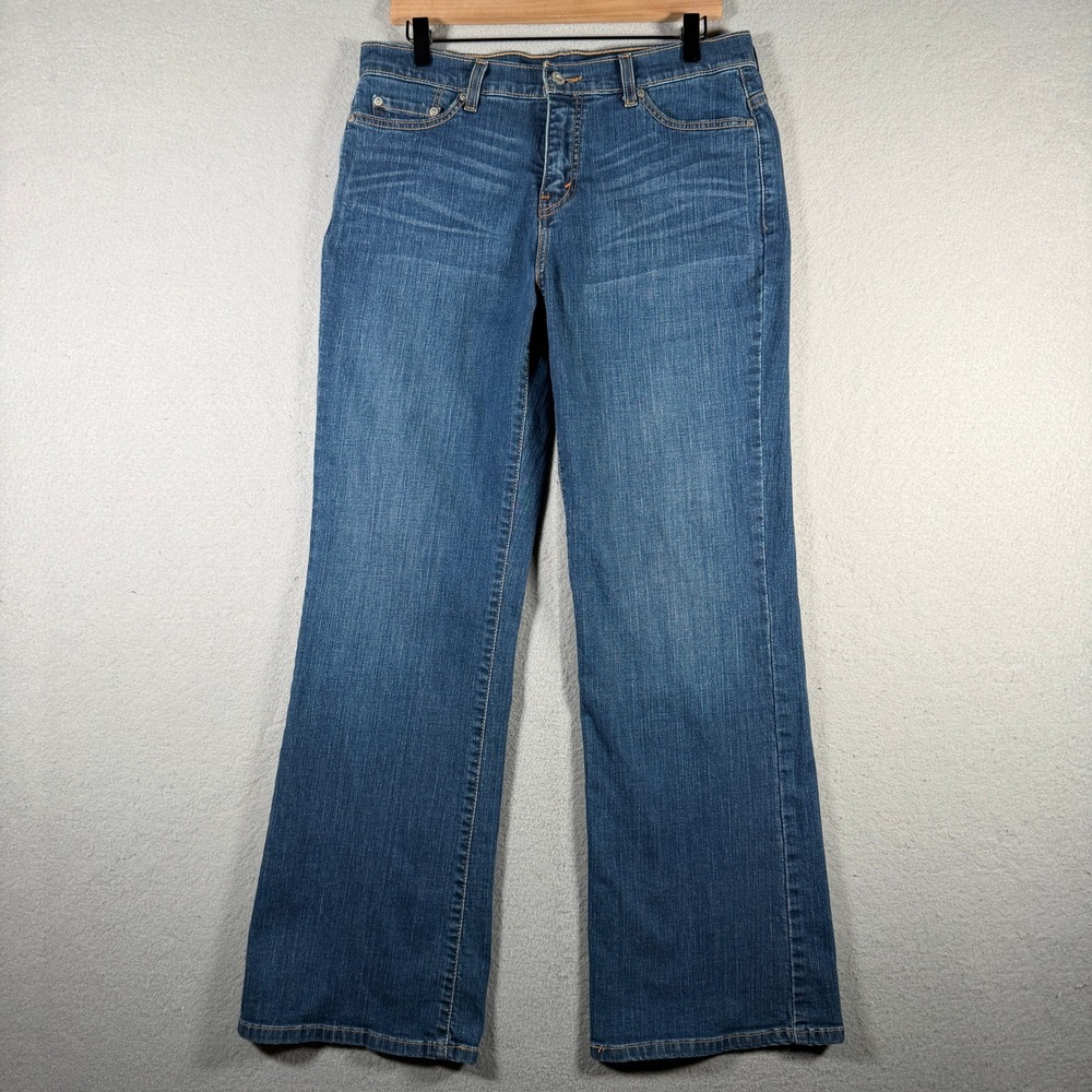 Levi Strauss & Co Womens Studded Pocket Bootcut Jeans Blue Medium Wash 32x30